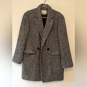 Herringbone Winter Blazer Coat